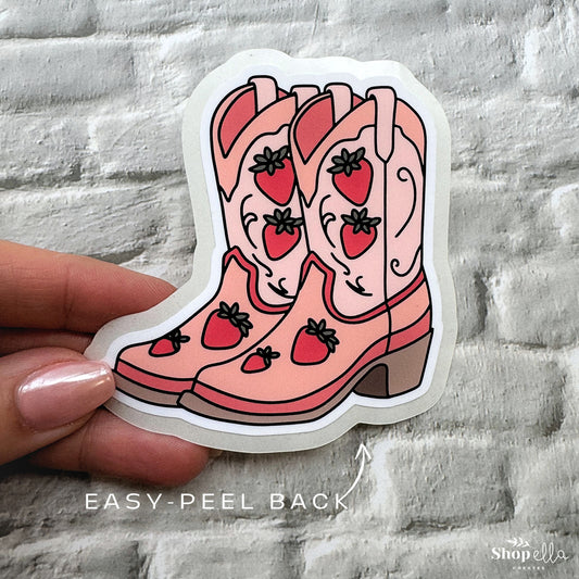 Strawberry Boots Sticker