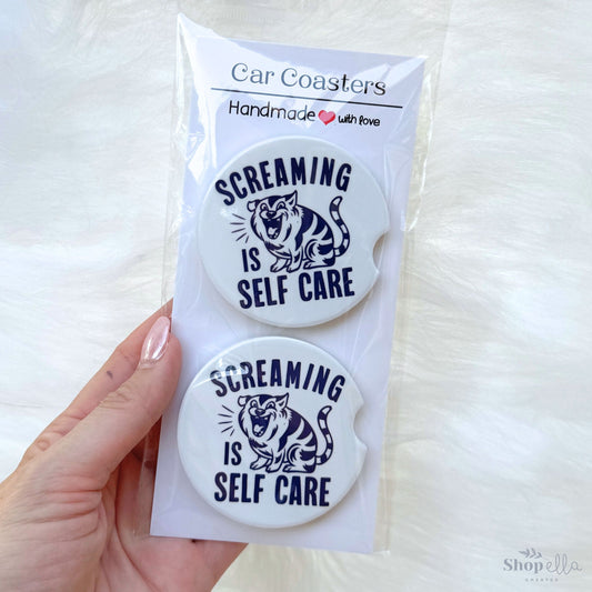 two car coasters screaming is self care