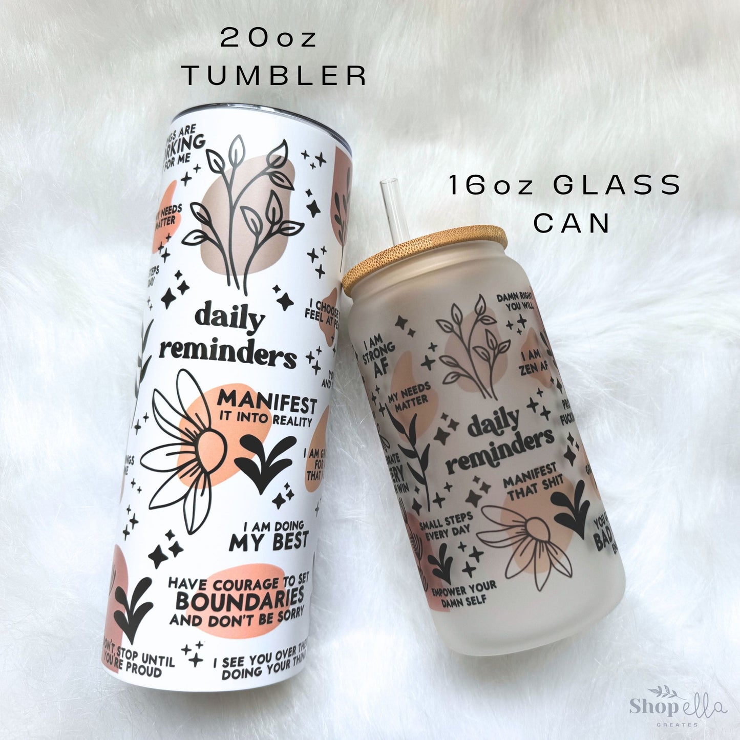 Vulgar Daily Reminders Glass Cup 16oz