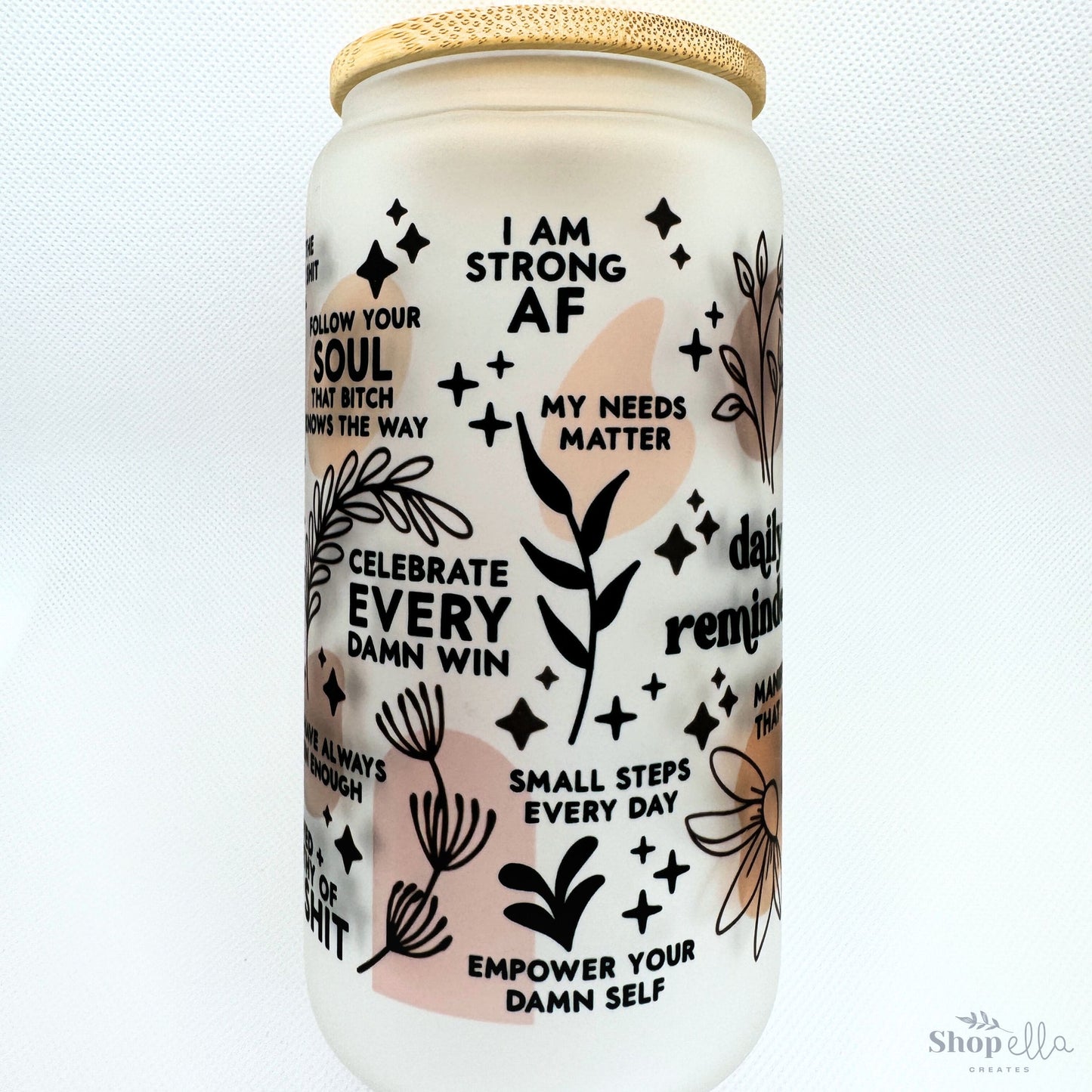 Vulgar Daily Reminders Glass Cup 16oz