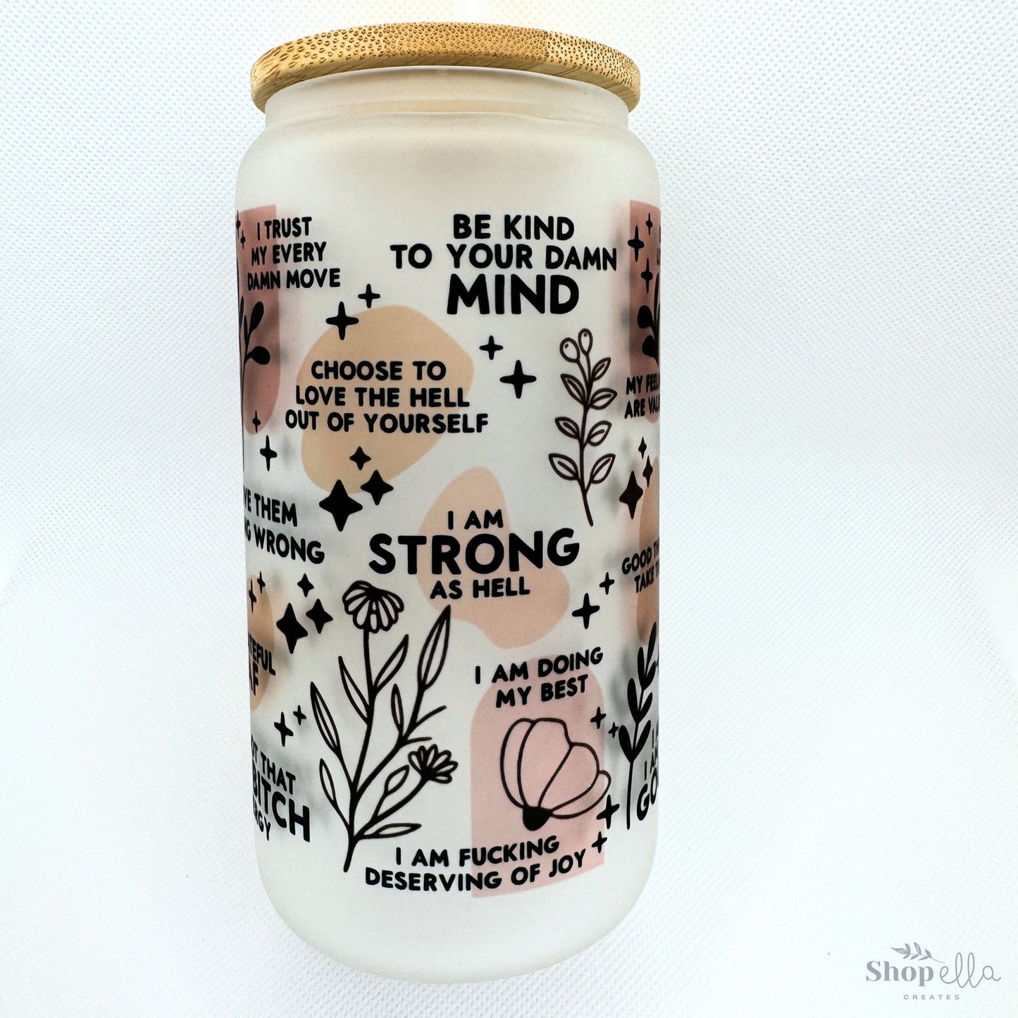 Vulgar Daily Reminders Glass Cup 16oz