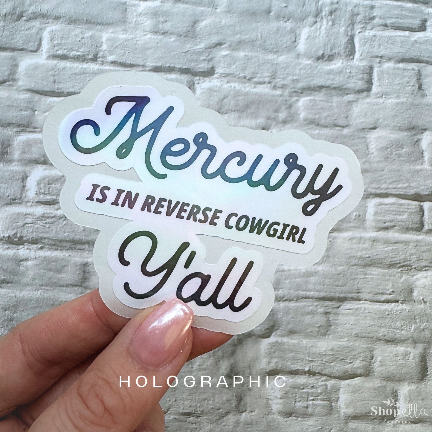 Mercury Cowgirl Sticker