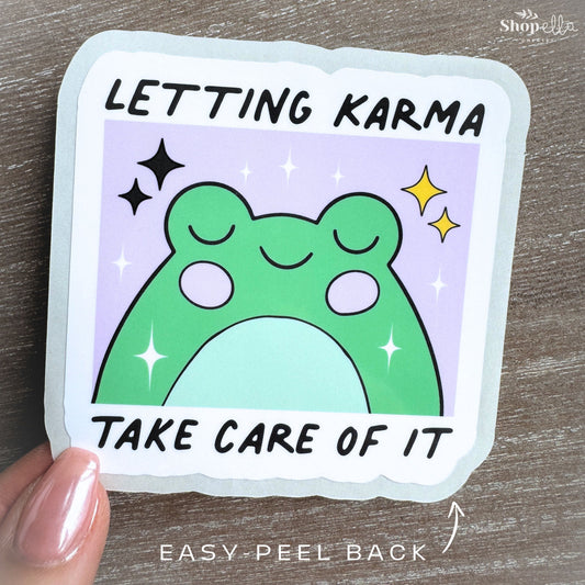 Let Karma Frog Sticker