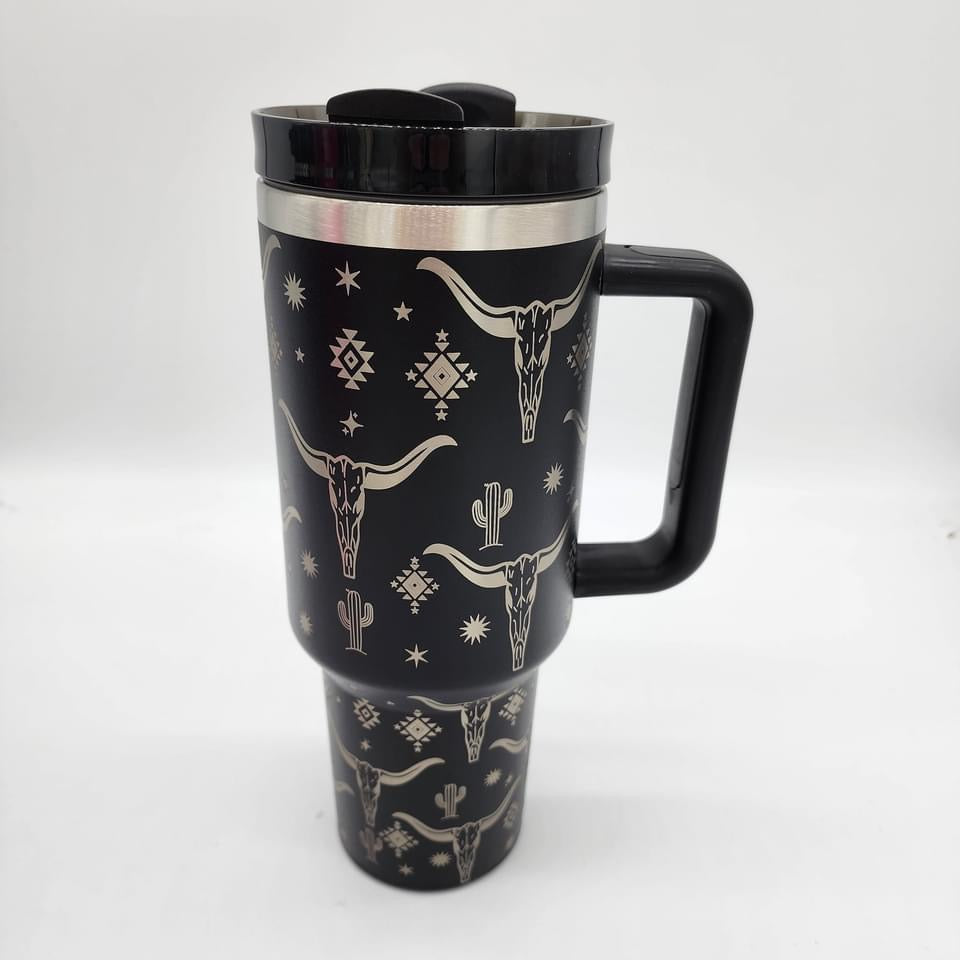 Western Tumbler 40oz Hot Pink