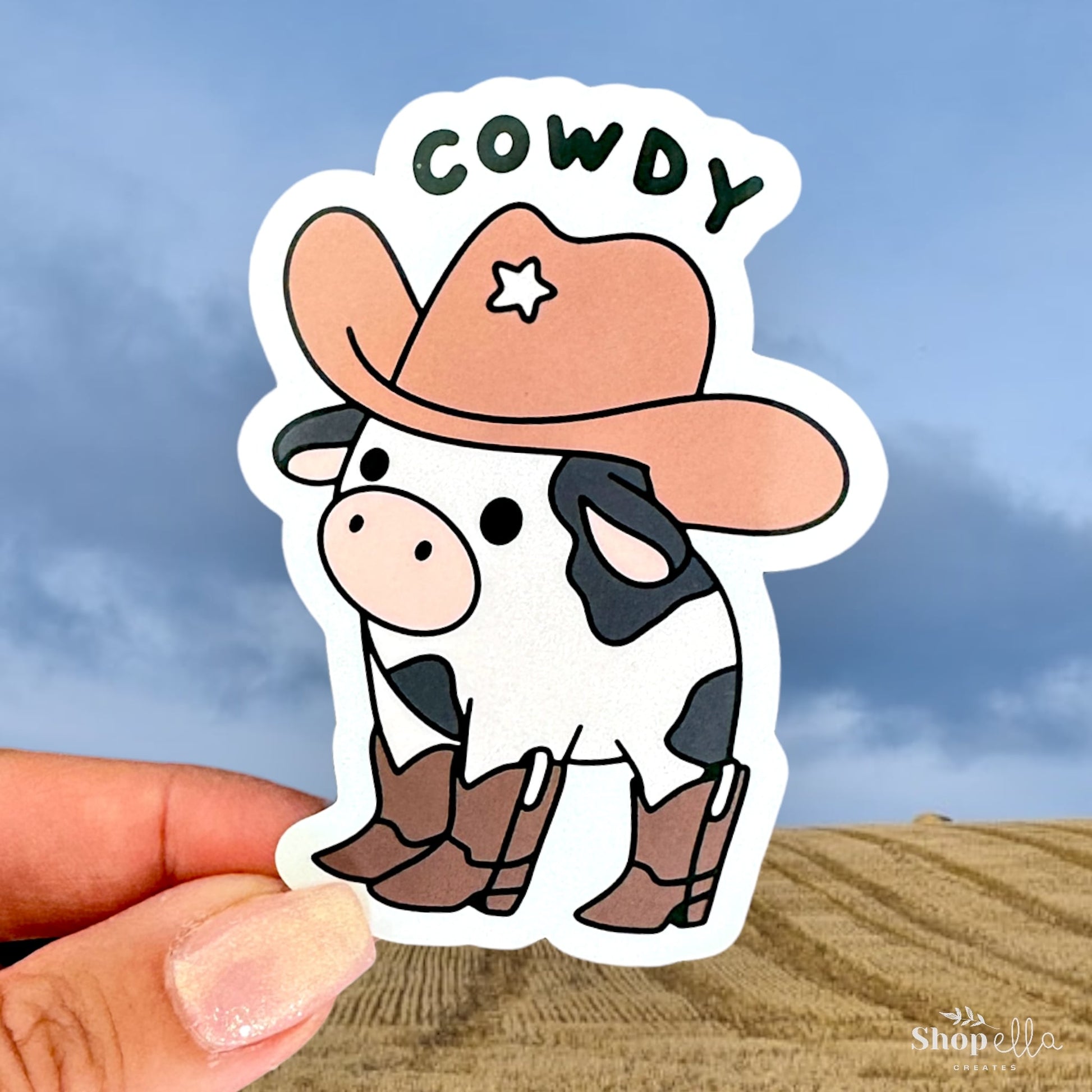 cowdy stickers matte
