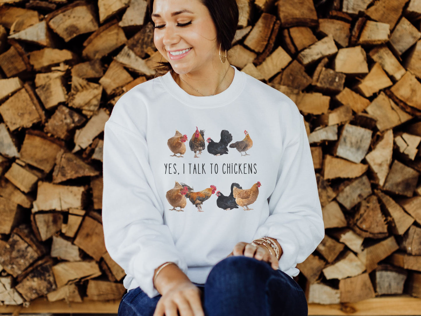 I Talk to Chickens Sweatshirt
